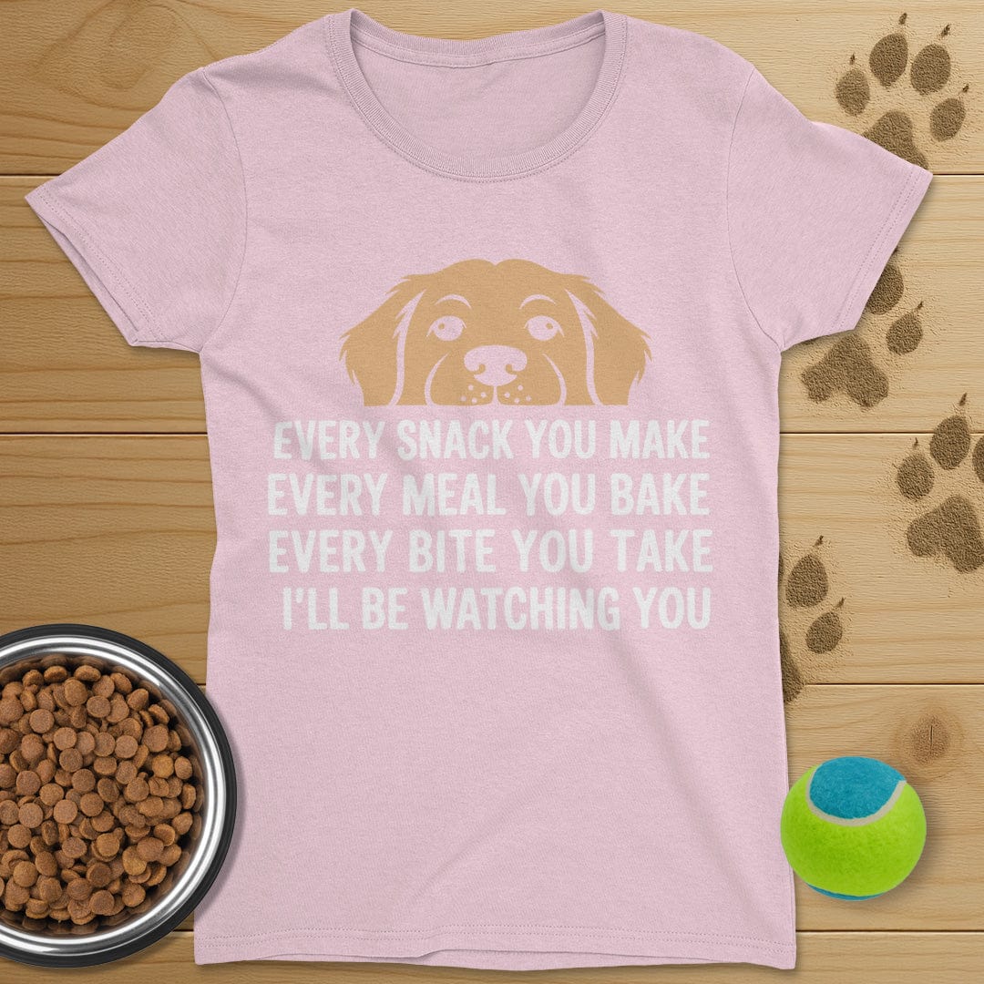 I'll Be Watching You Dog T-Shirt-Womens