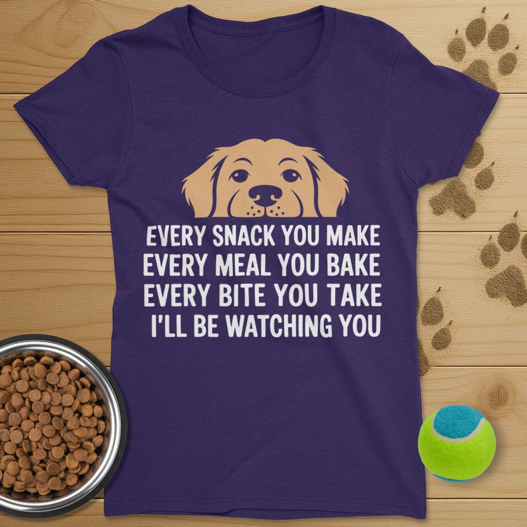 I'll Be Watching You Dog T-Shirt-Womens