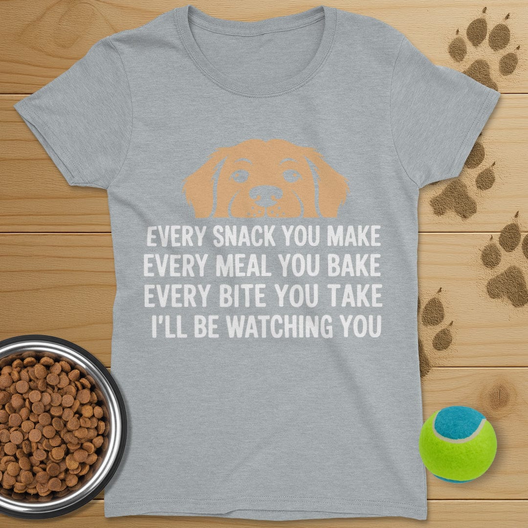 I'll Be Watching You Dog T-Shirt-Womens
