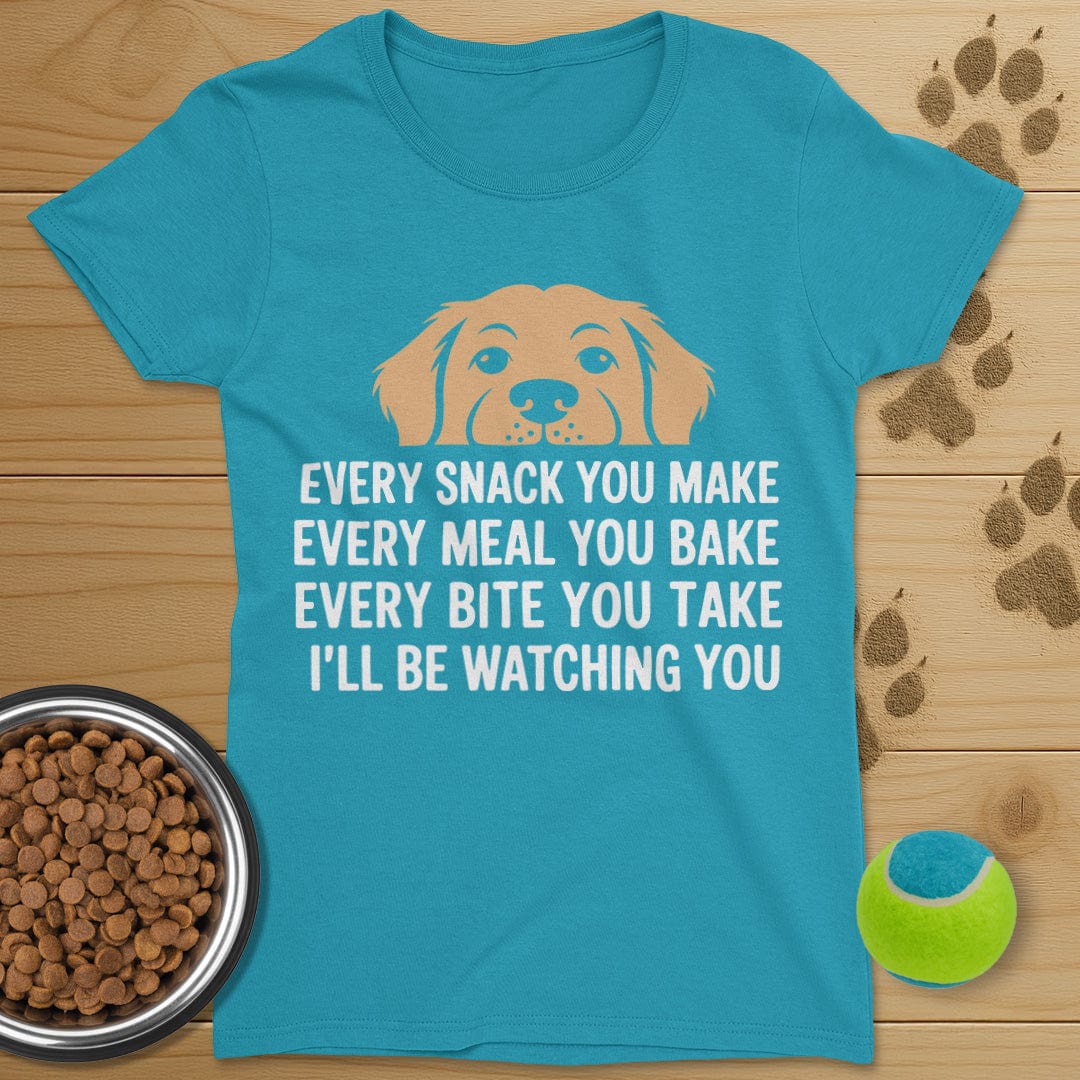 I'll Be Watching You Dog T-Shirt-Womens