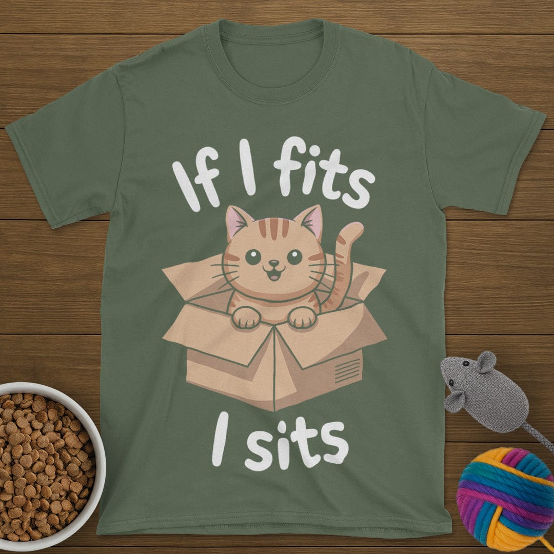 If I Fits I Sits Cat T-Shirt