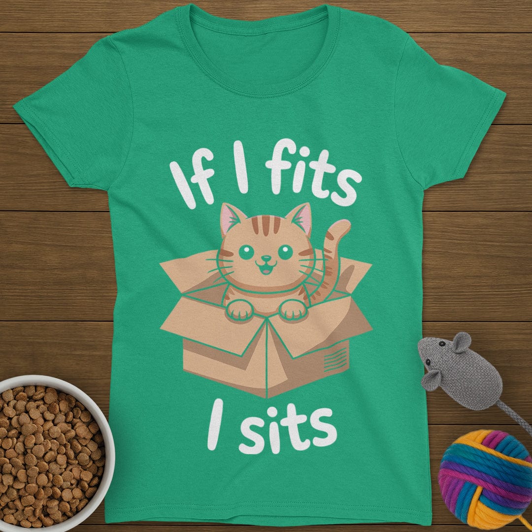 If I Fits I Sits Cat T-Shirt Womens