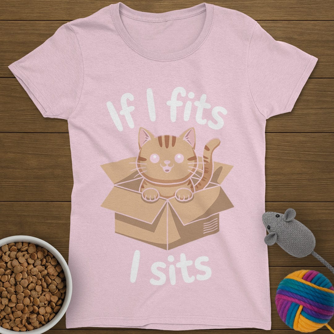 If I Fits I Sits Cat T-Shirt Womens