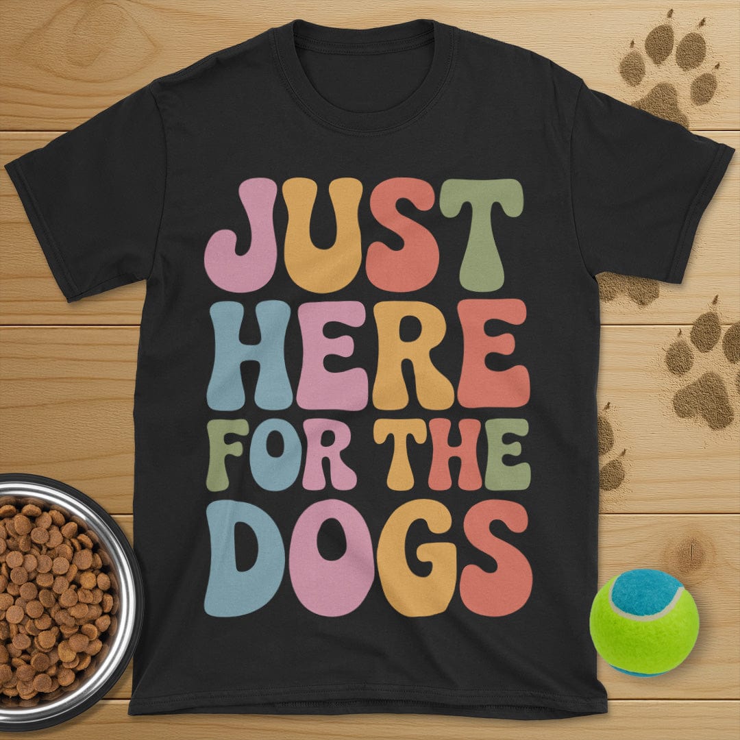 Just Here For The Dogs Retro T-Shirt