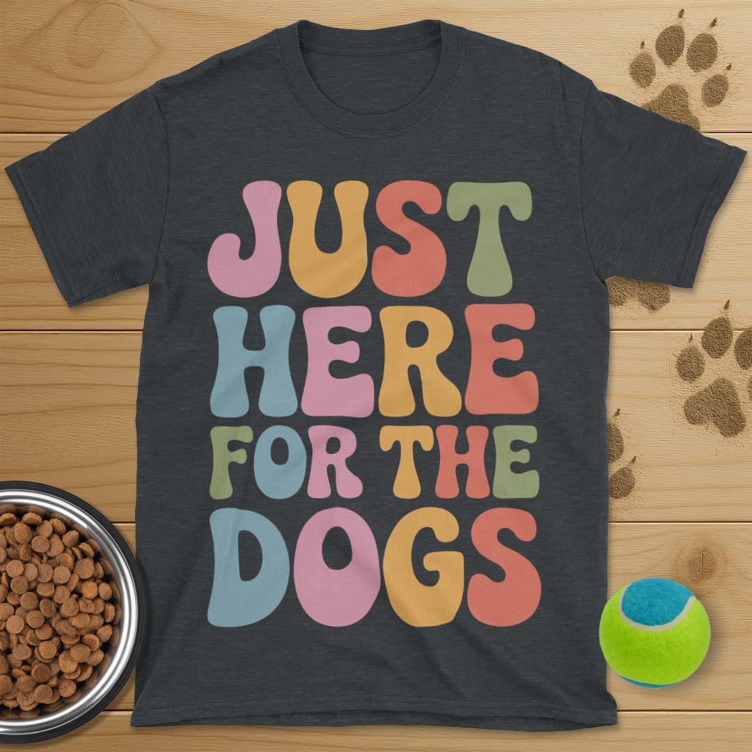 Just Here For The Dogs Retro T-Shirt