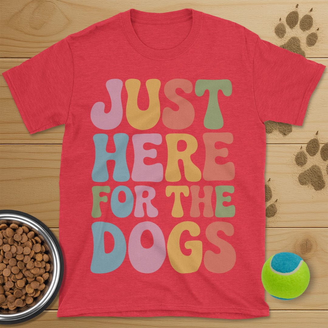 Just Here For The Dogs Retro T-Shirt