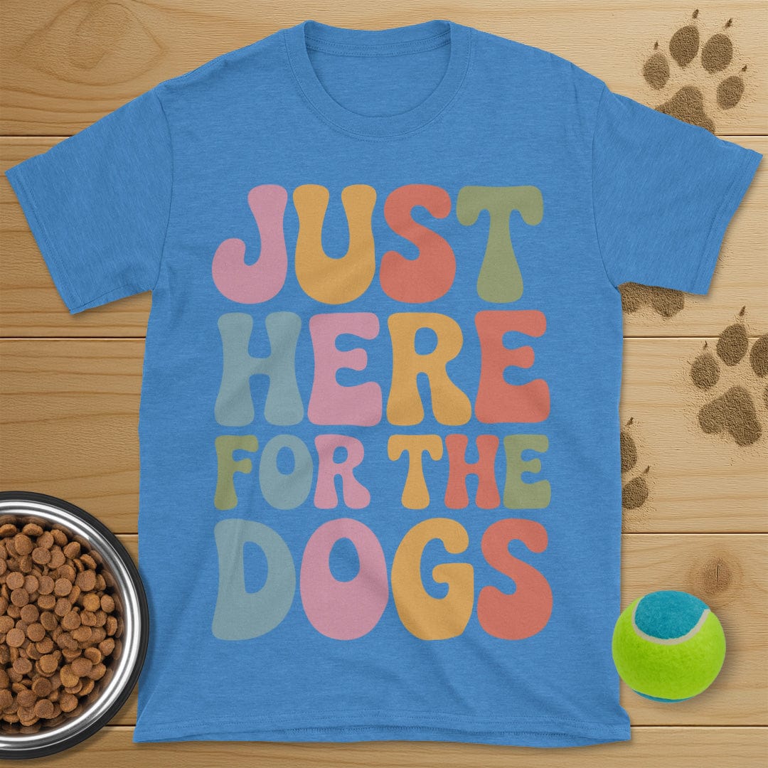 Just Here For The Dogs Retro T-Shirt