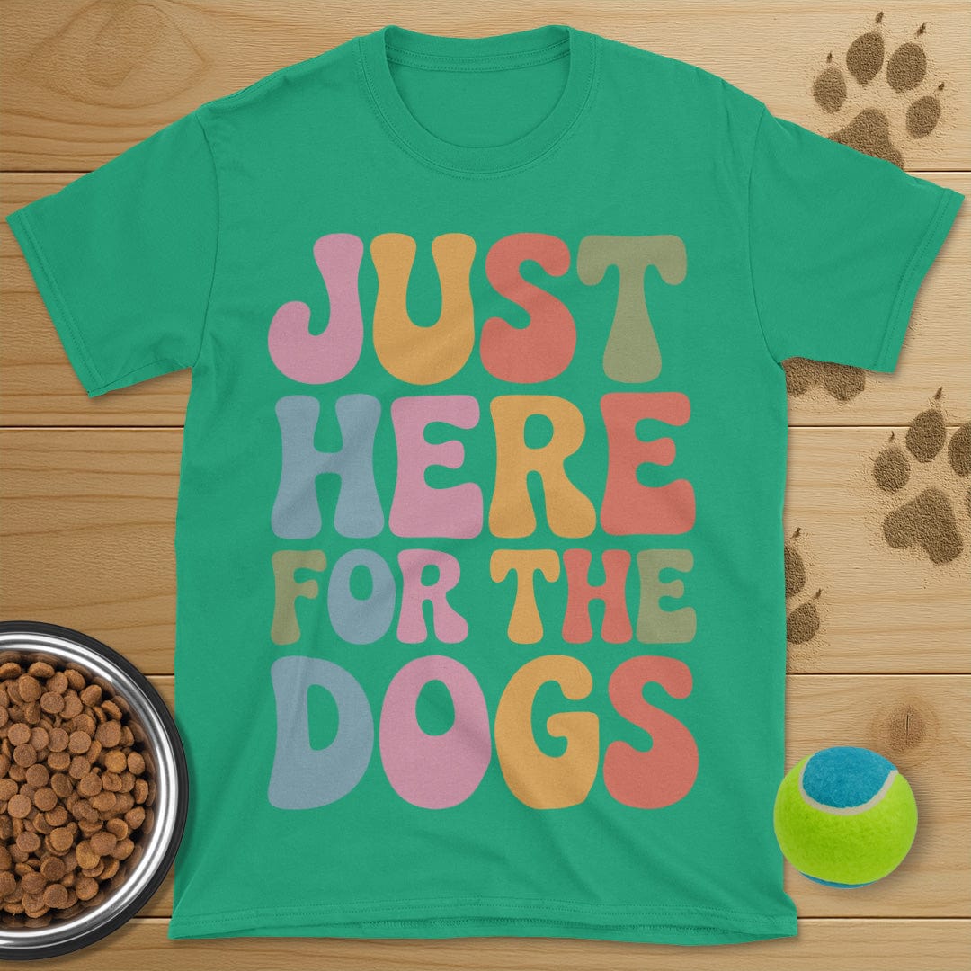 Just Here For The Dogs Retro T-Shirt