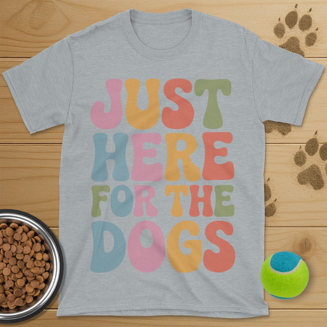 Just Here For The Dogs Retro T-Shirt