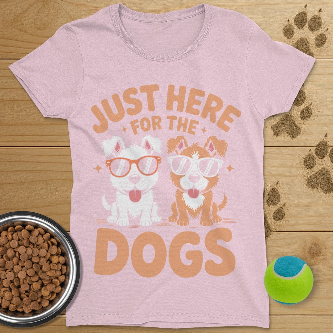Just Here For The Dogs Tee-Womens