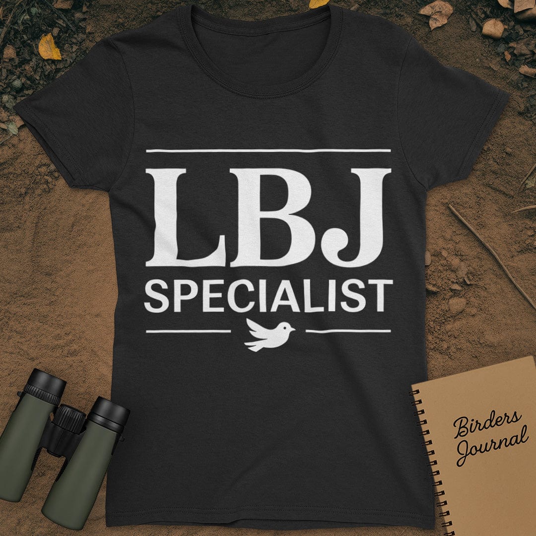 LBJ Little Brown Job Birding T-Shirt Womens