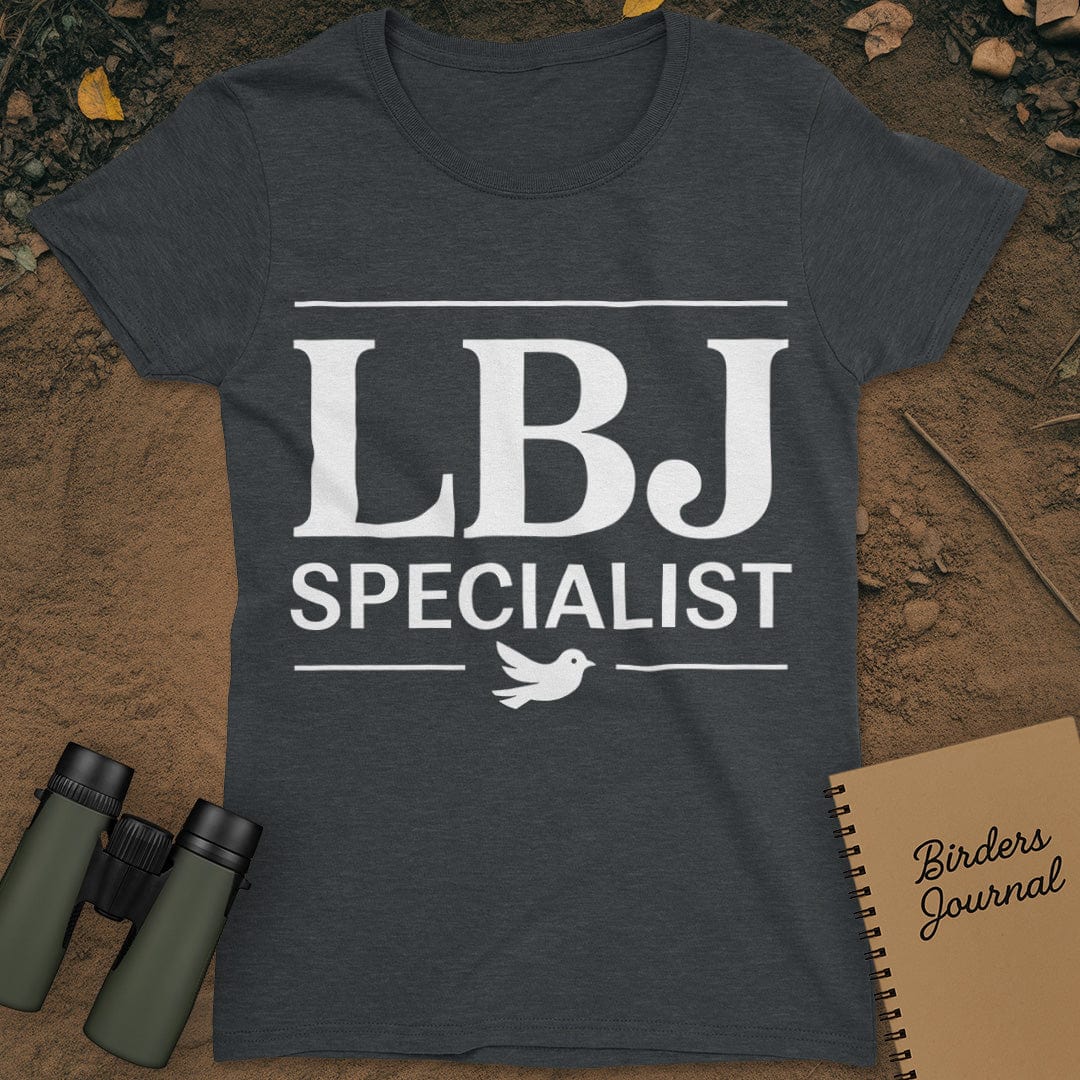 LBJ Little Brown Job Birding T-Shirt Womens