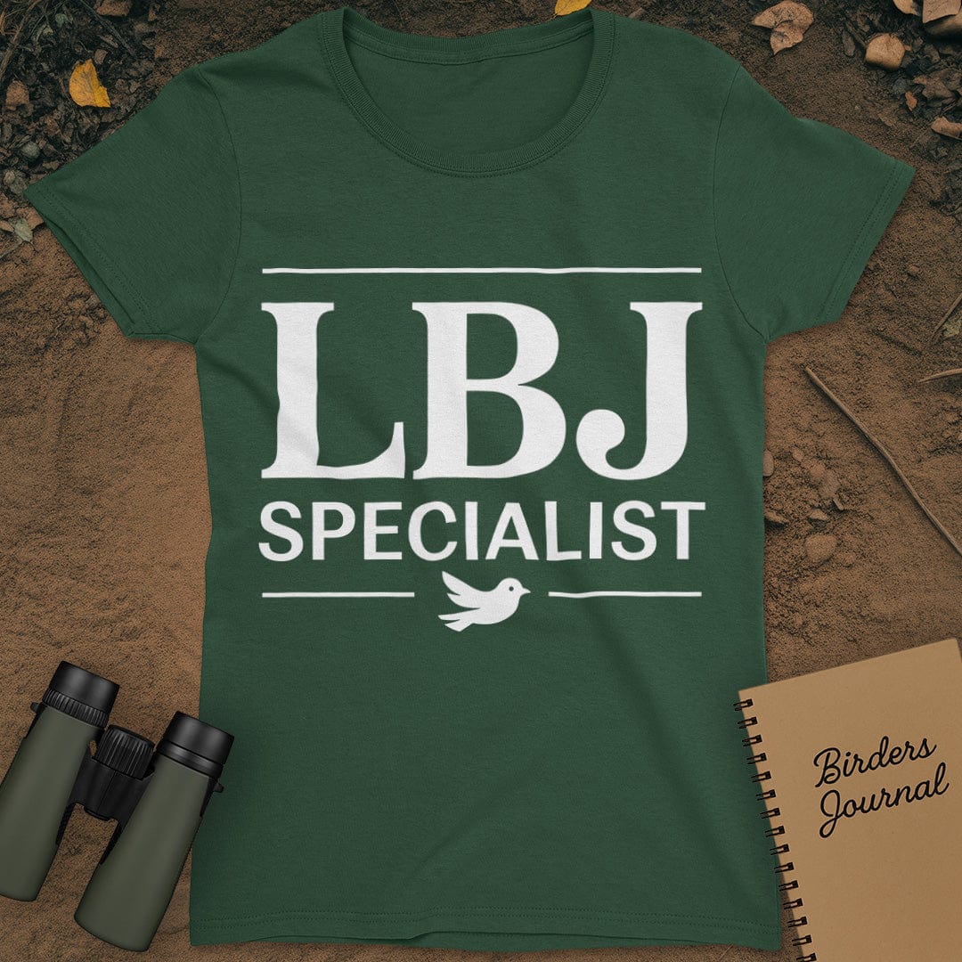 LBJ Little Brown Job Birding T-Shirt Womens