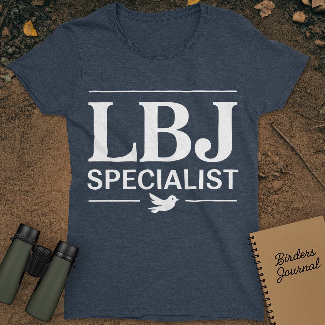 LBJ Little Brown Job Birding T-Shirt Womens