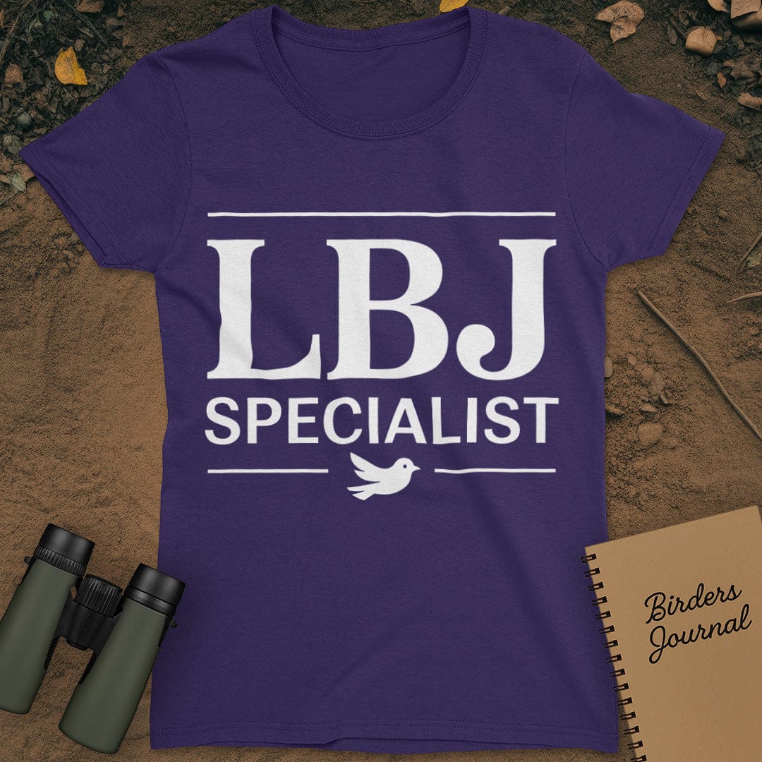 LBJ Little Brown Job Birding T-Shirt Womens