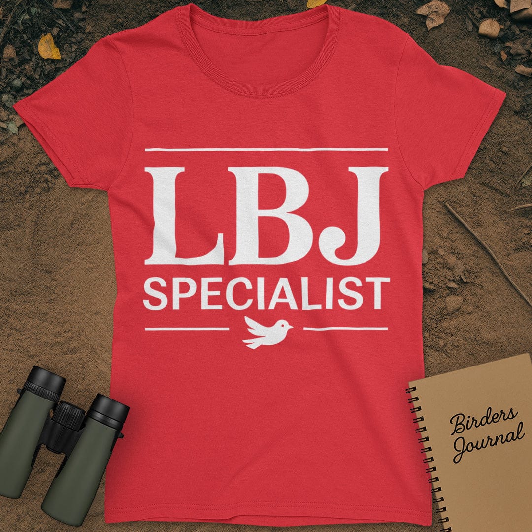 LBJ Little Brown Job Birding T-Shirt Womens
