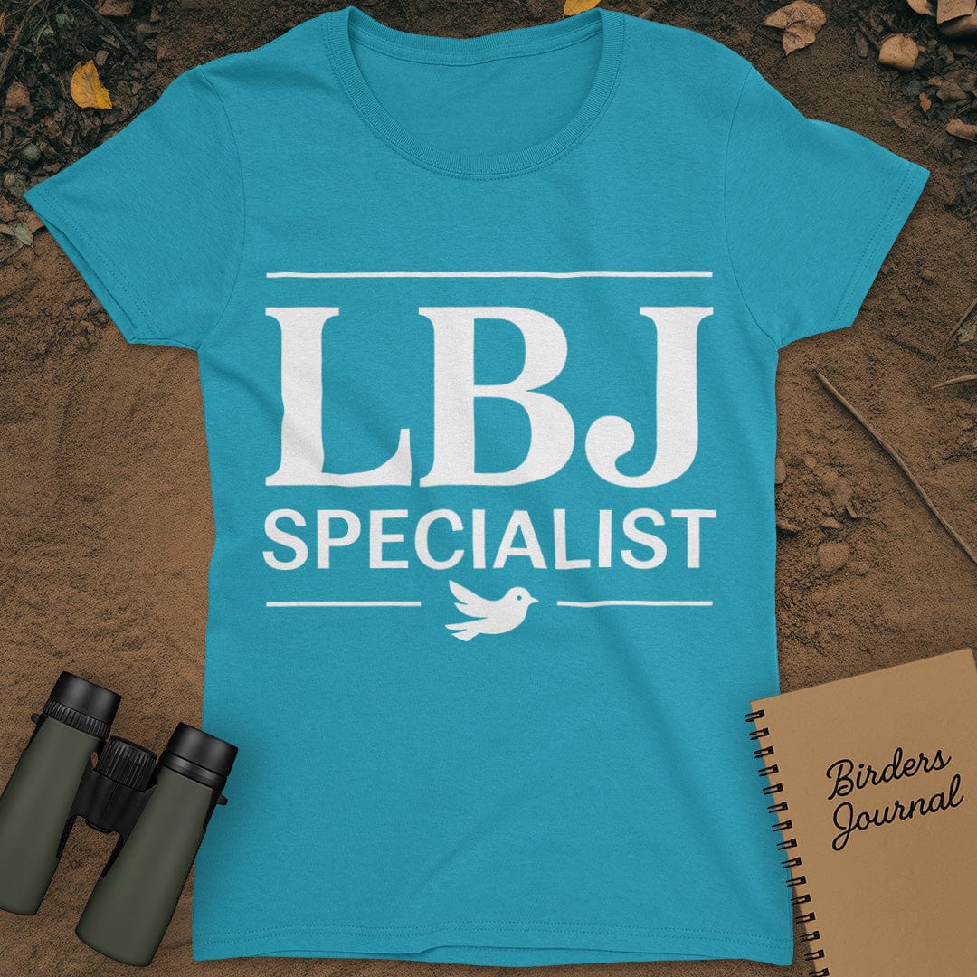 LBJ Little Brown Job Birding T-Shirt Womens
