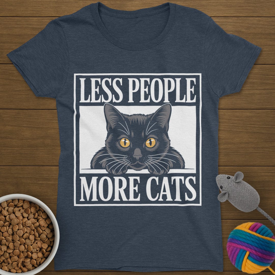 Less People More Cats T-Shirt Womens