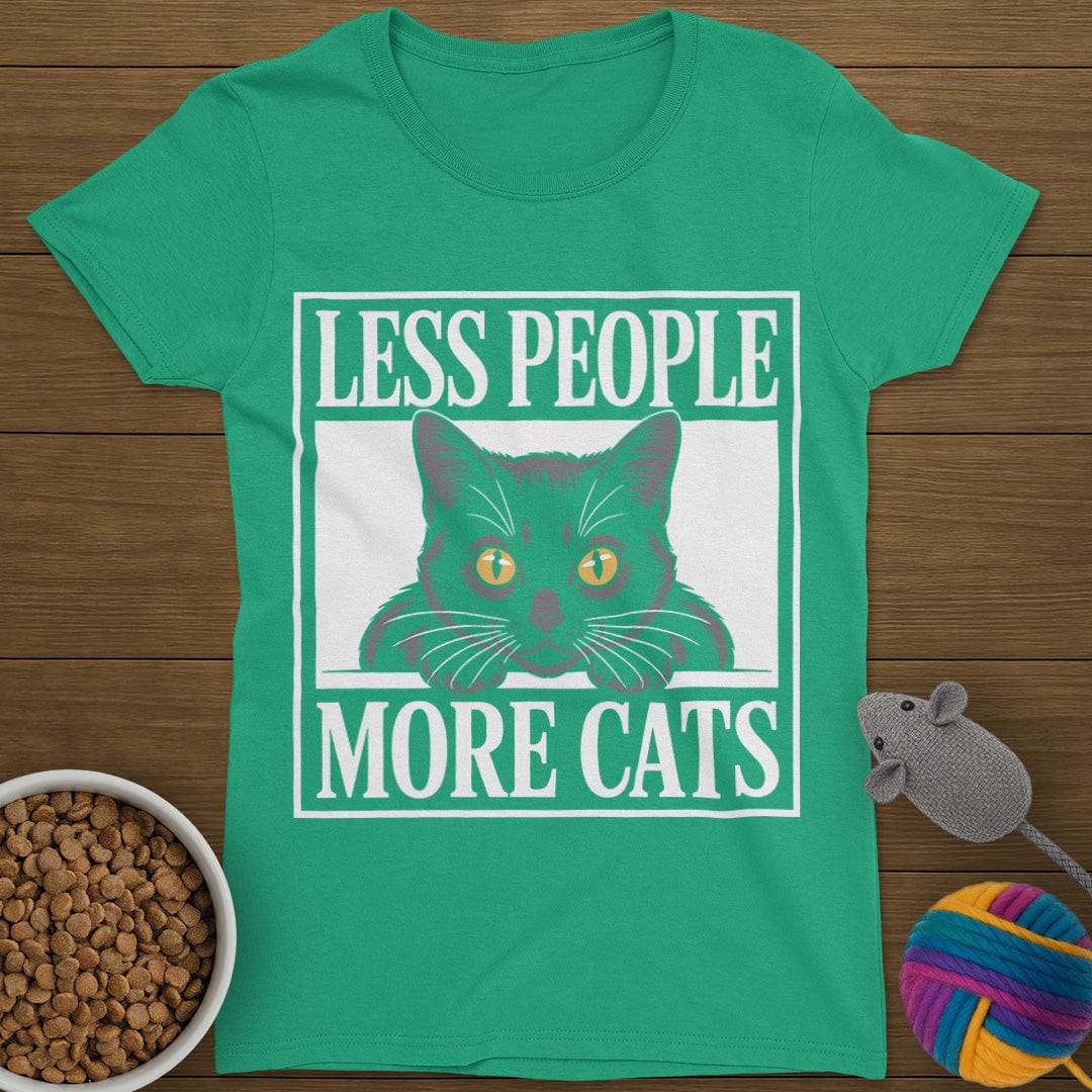 Less People More Cats T-Shirt Womens