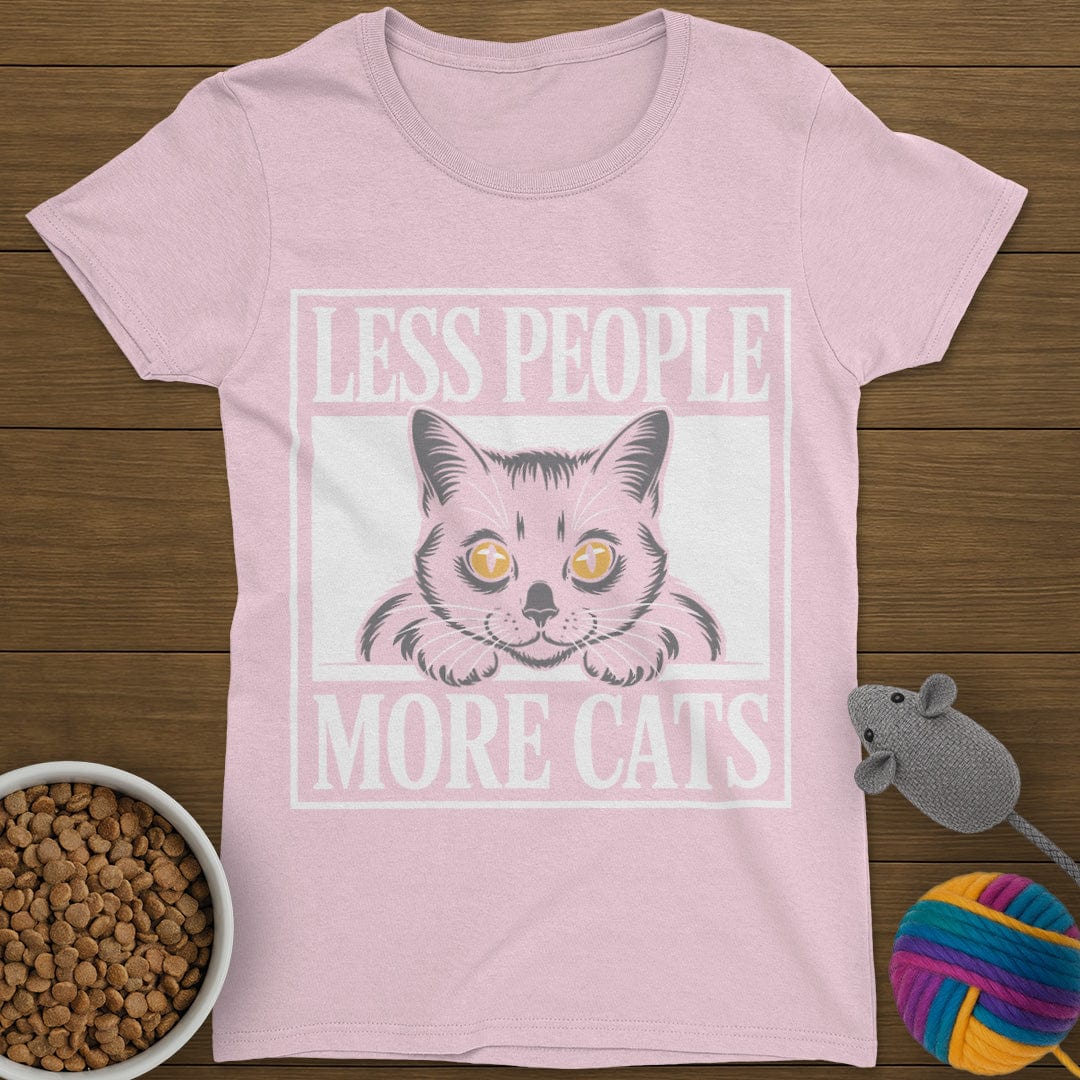 Less People More Cats T-Shirt Womens