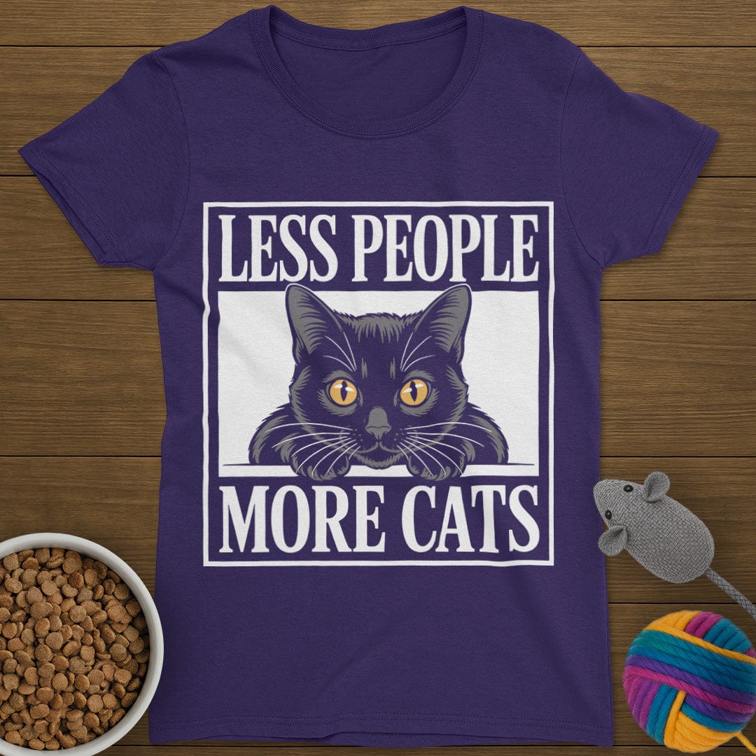 Less People More Cats T-Shirt Womens