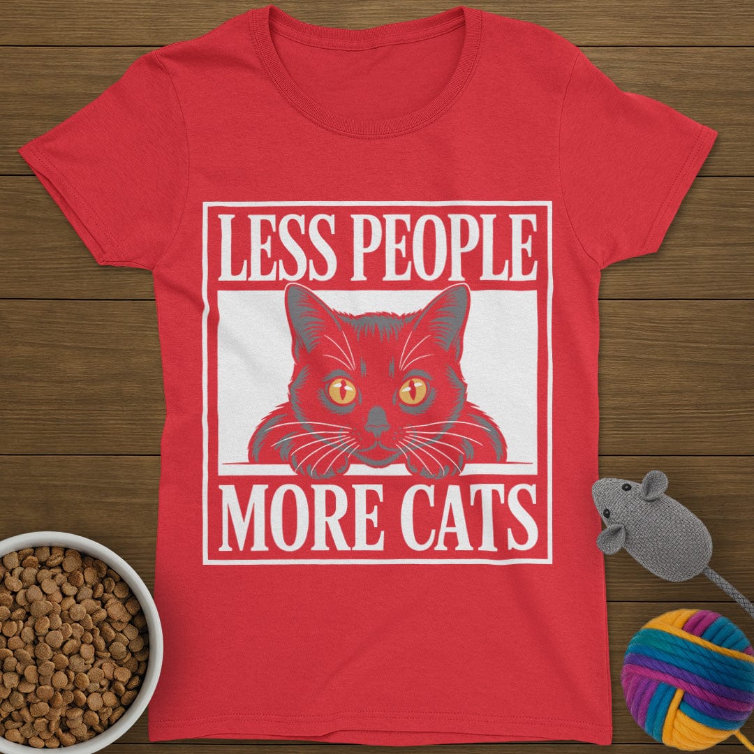 Less People More Cats T-Shirt Womens
