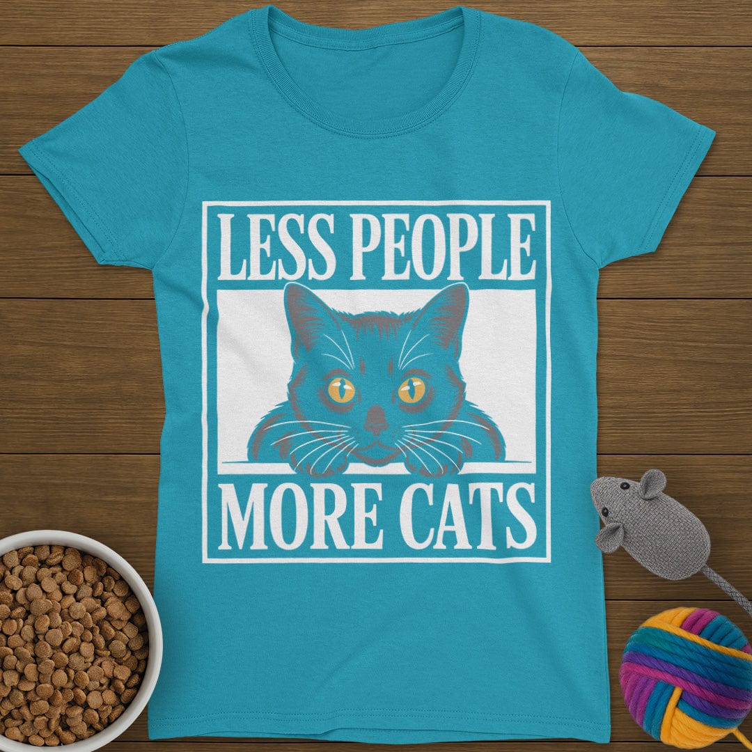 Less People More Cats T-Shirt Womens