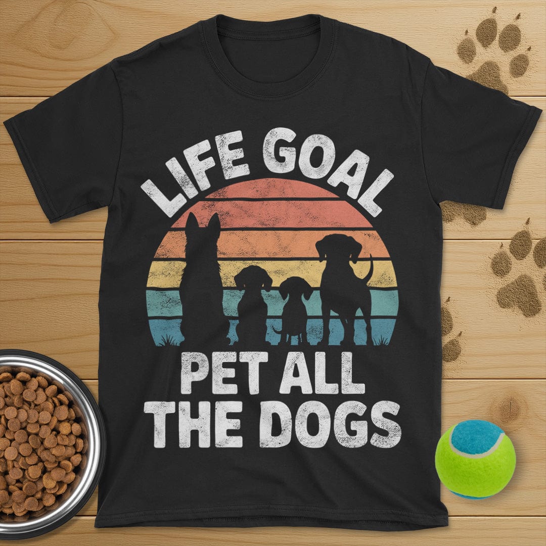 Life Goal Pet All The Dogs Distressed T-Shirt