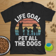 Life Goal Pet All The Dogs Distressed T-Shirt