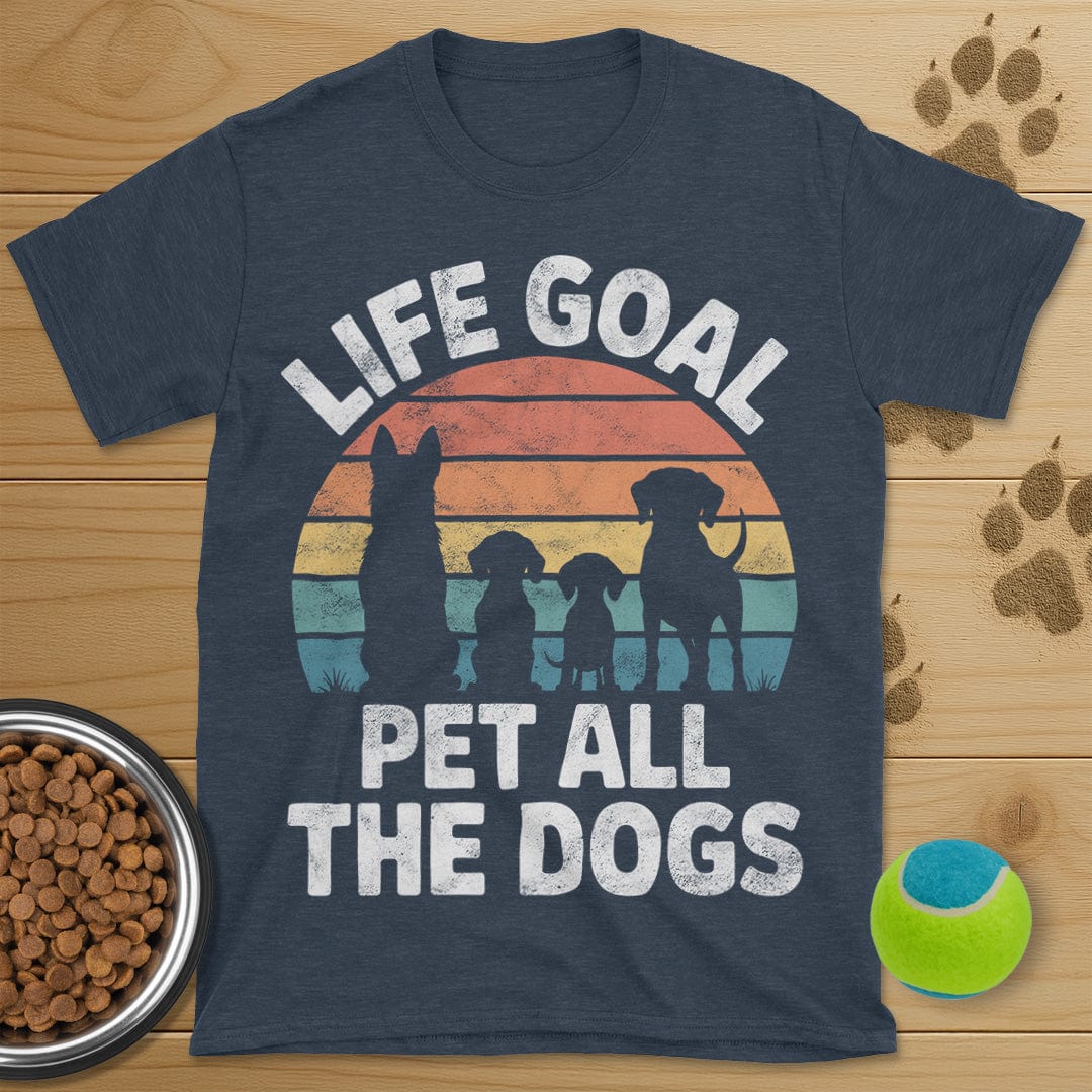 Life Goal Pet All The Dogs Distressed T-Shirt