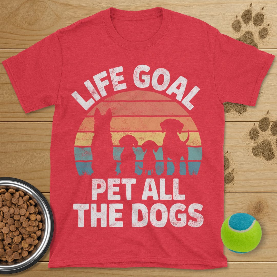 Life Goal Pet All The Dogs Distressed T-Shirt