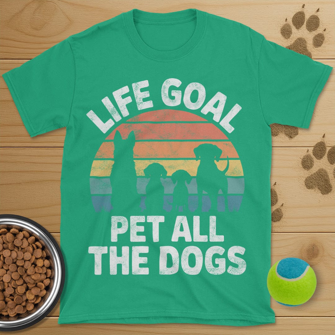 Life Goal Pet All The Dogs Distressed T-Shirt