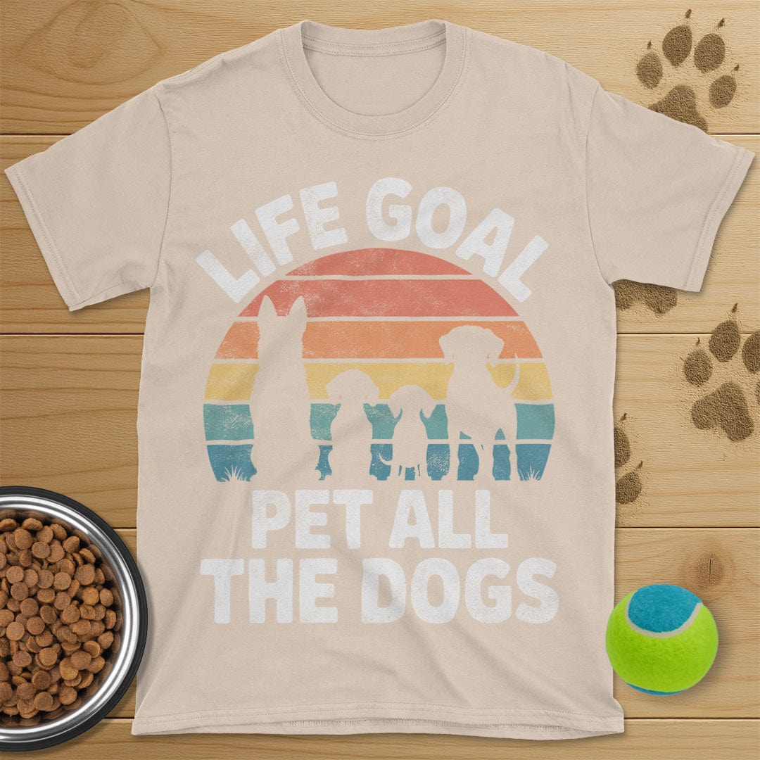 Life Goal Pet All The Dogs Distressed T-Shirt