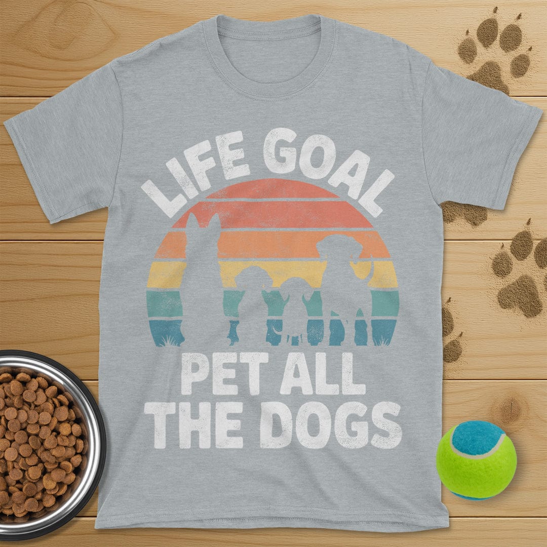 Life Goal Pet All The Dogs Distressed T-Shirt