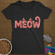 Meow Cat T-Shirt Womens