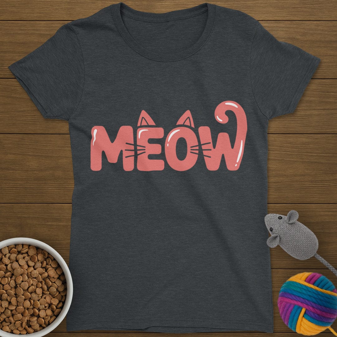 Meow Cat T-Shirt Womens