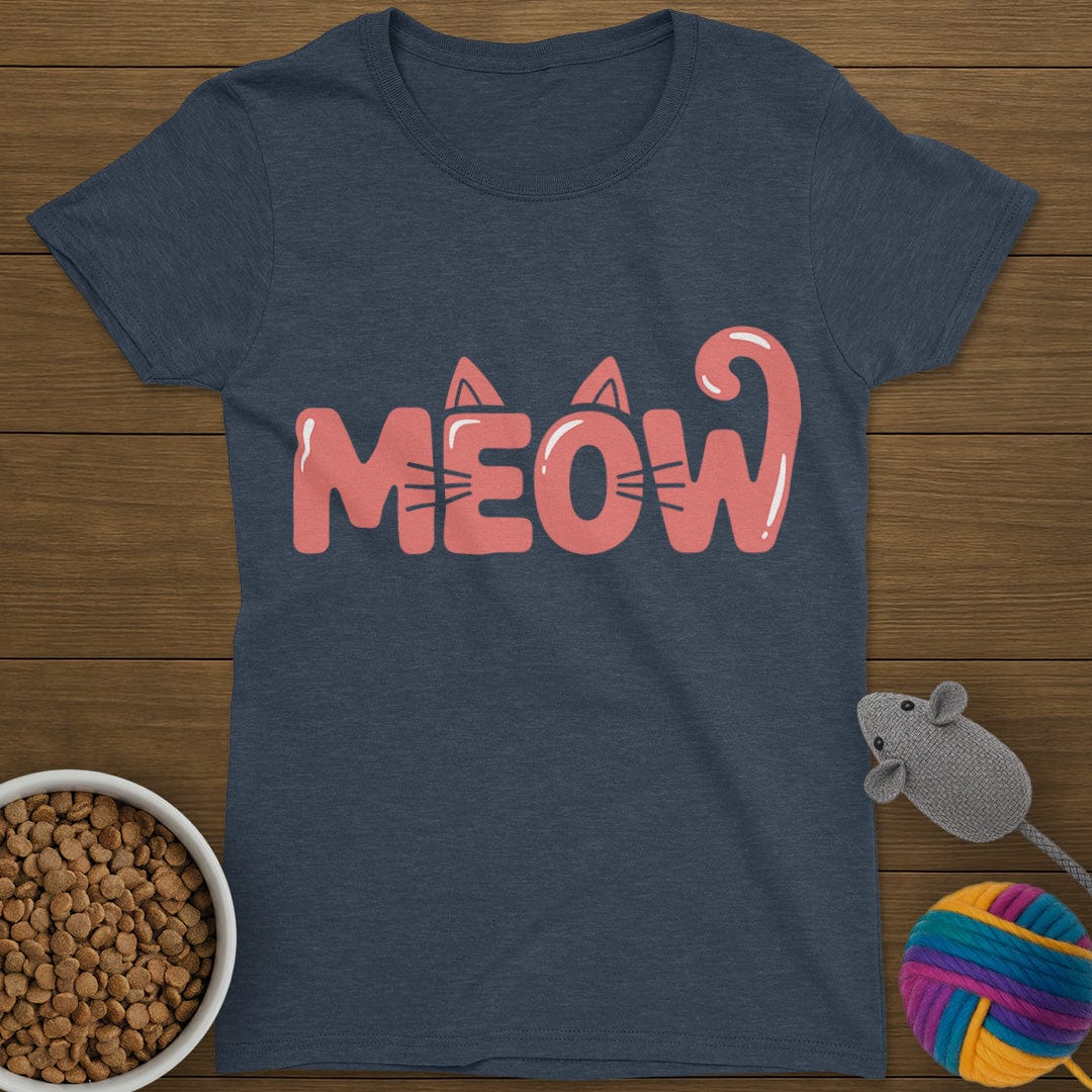 Meow Cat T-Shirt Womens