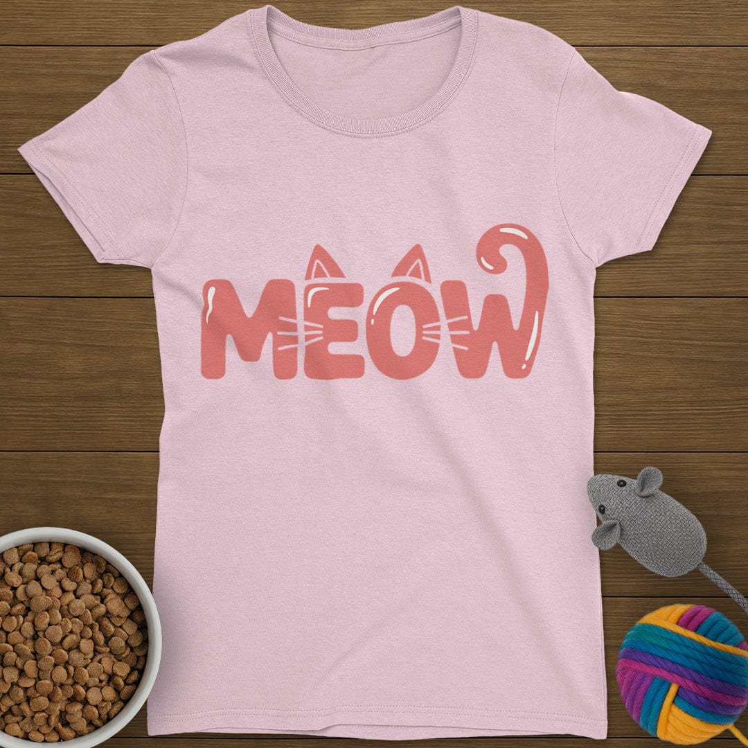 Meow Cat T-Shirt Womens