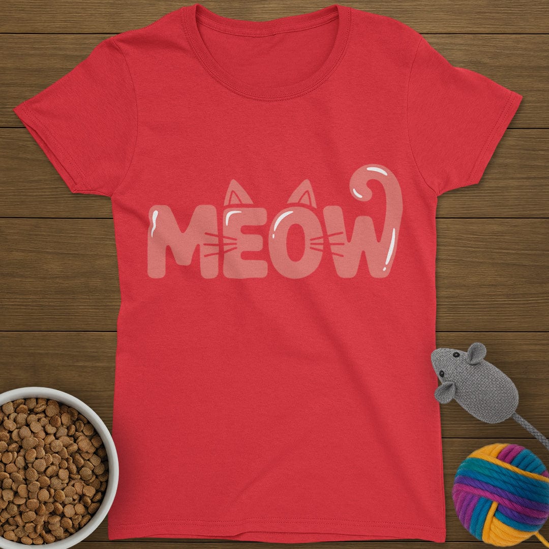 Meow Cat T-Shirt Womens