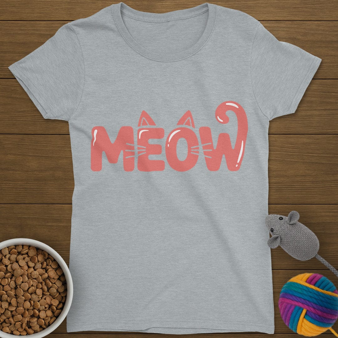 Meow Cat T-Shirt Womens