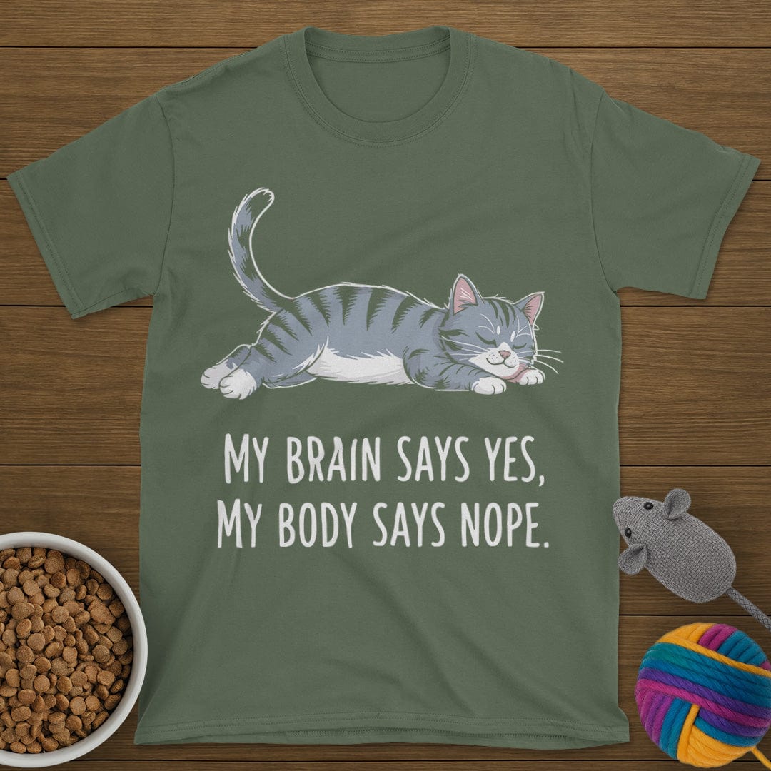 My Body Says Nope Cat T-Shirt