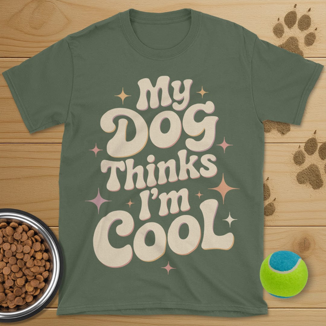 My Dog Thinks I'm Cool Retro T-Shirt