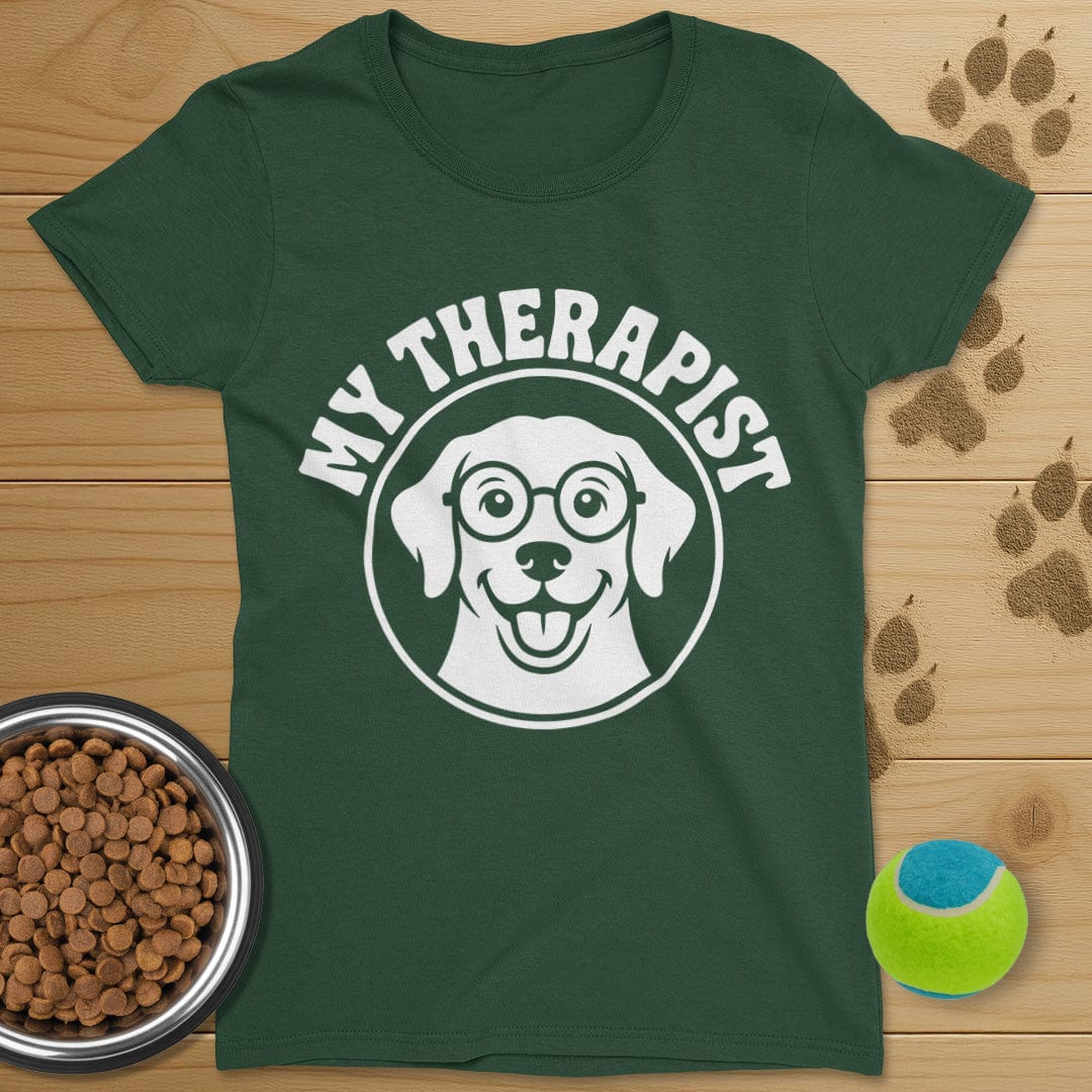 My Therapist Dog T-Shirt-Womens
