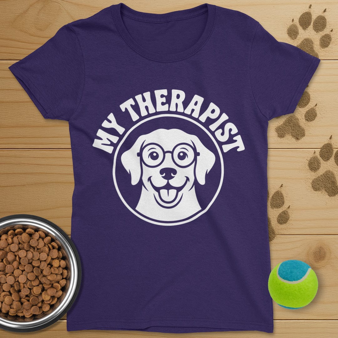 My Therapist Dog T-Shirt-Womens