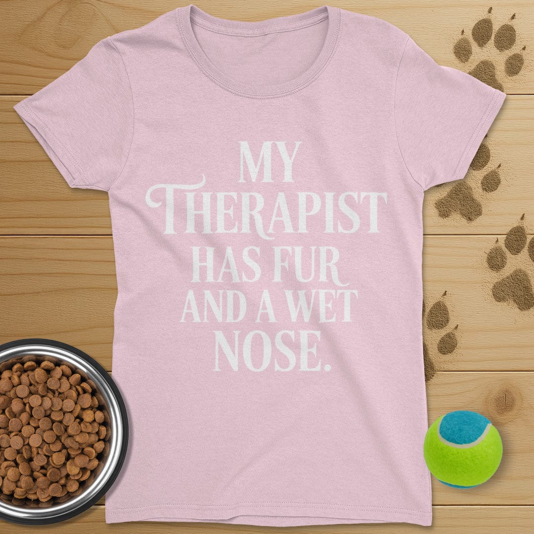 My Therapist Has Fur Dog T-Shirt-Womens