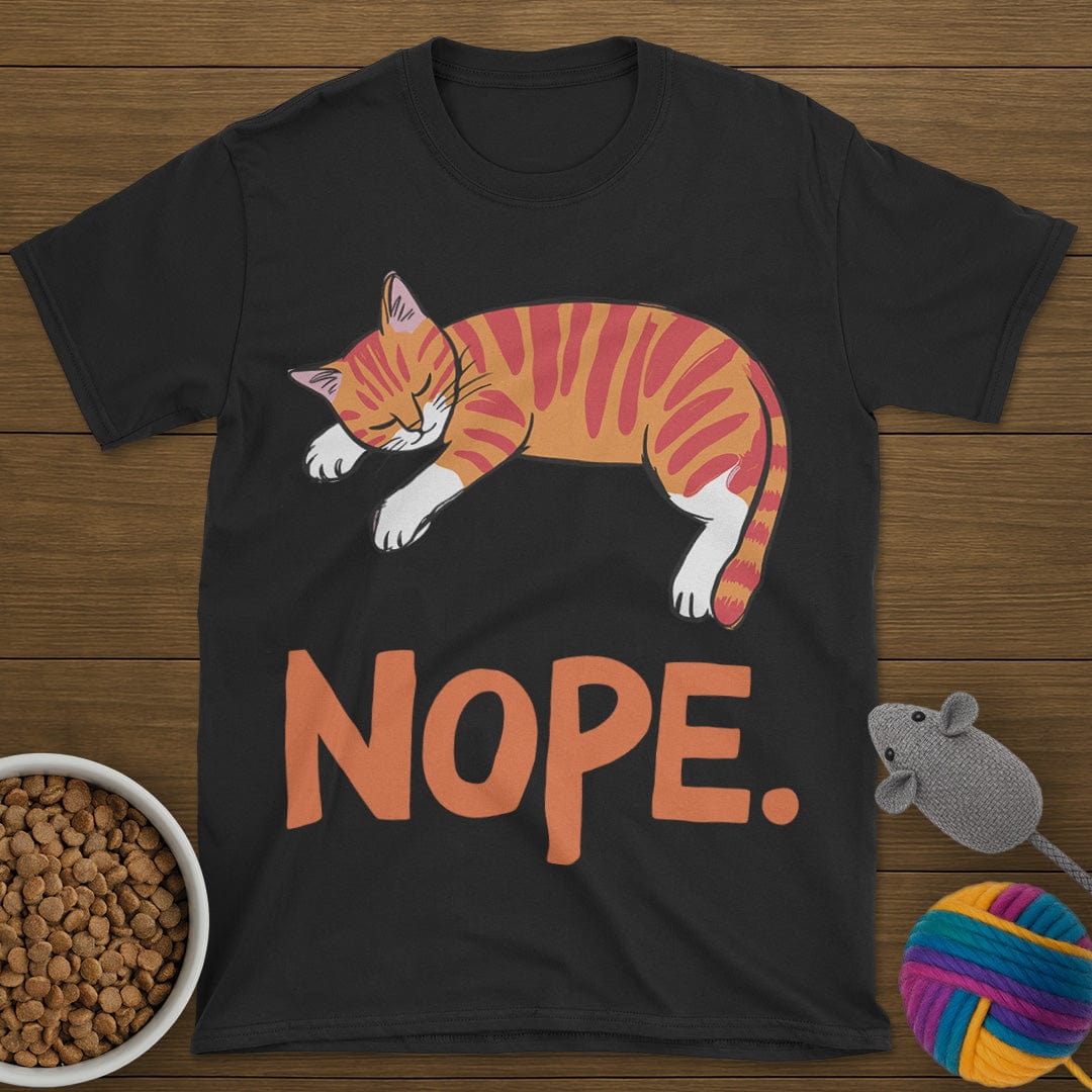 Nope Lazy Cat T-Shirt