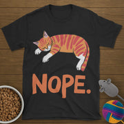 Nope Lazy Cat T-Shirt