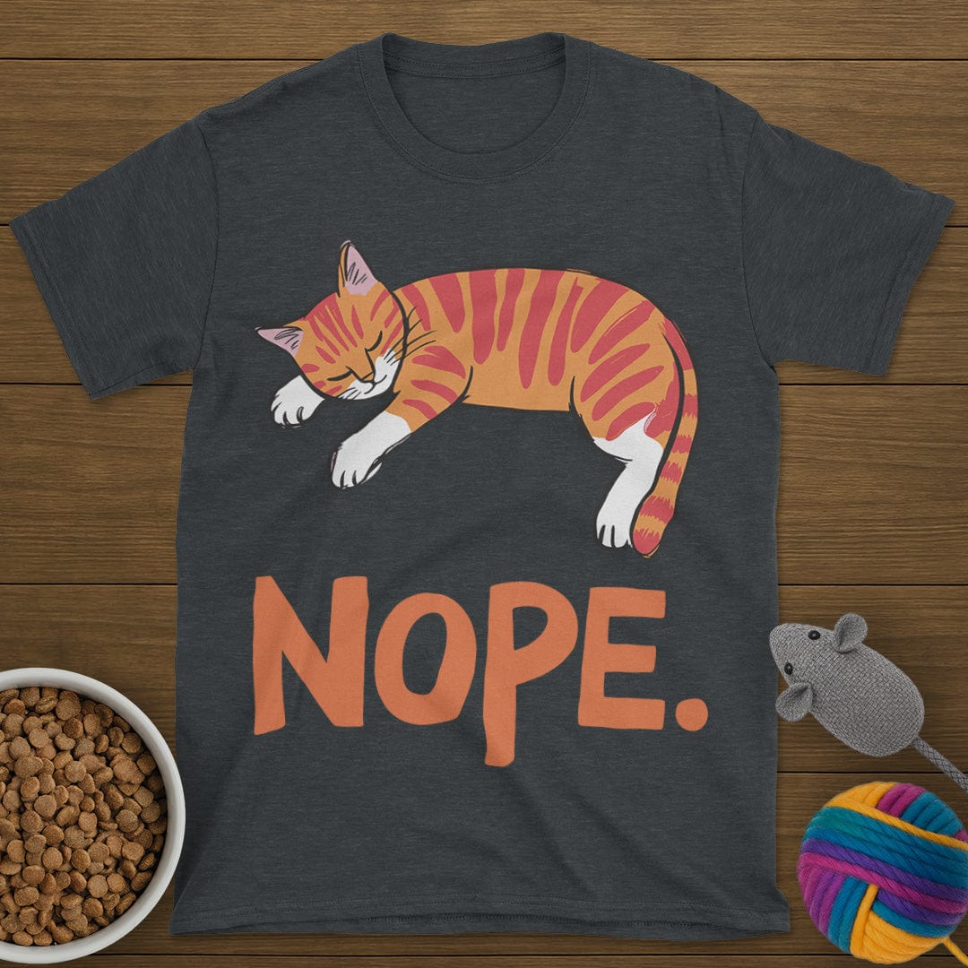 Nope Lazy Cat T-Shirt