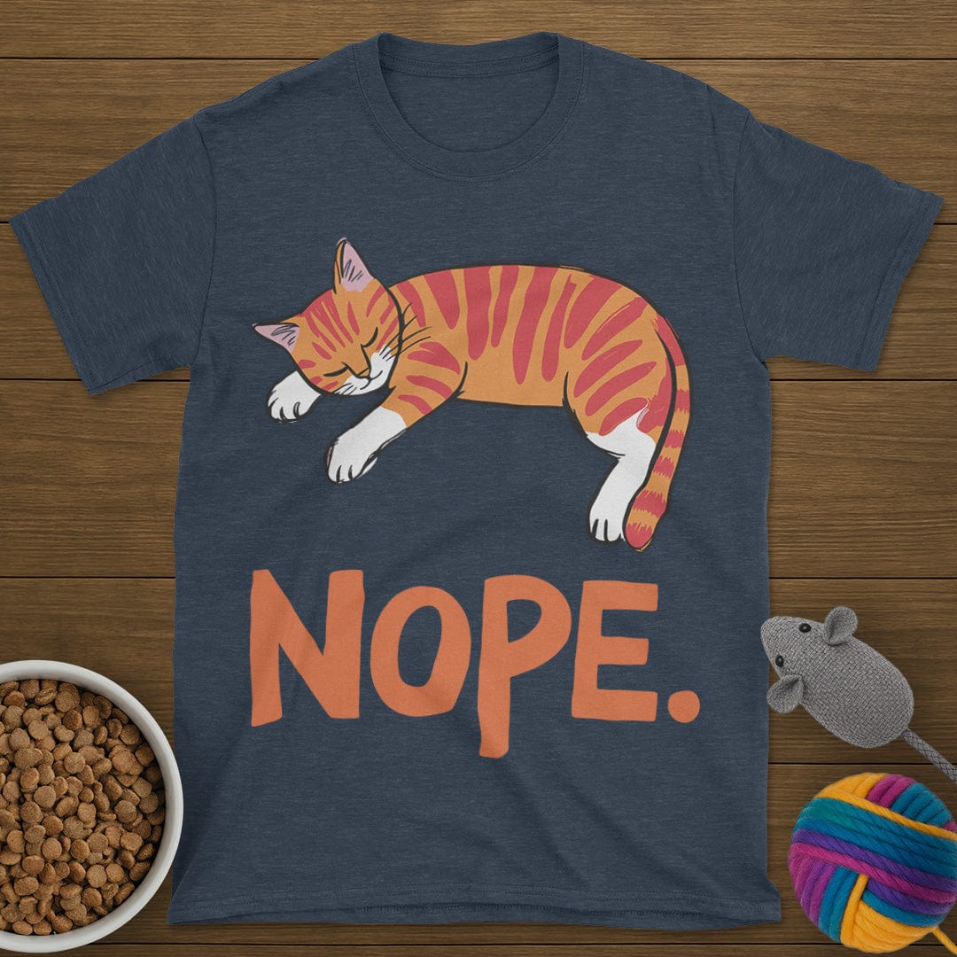 Nope Lazy Cat T-Shirt