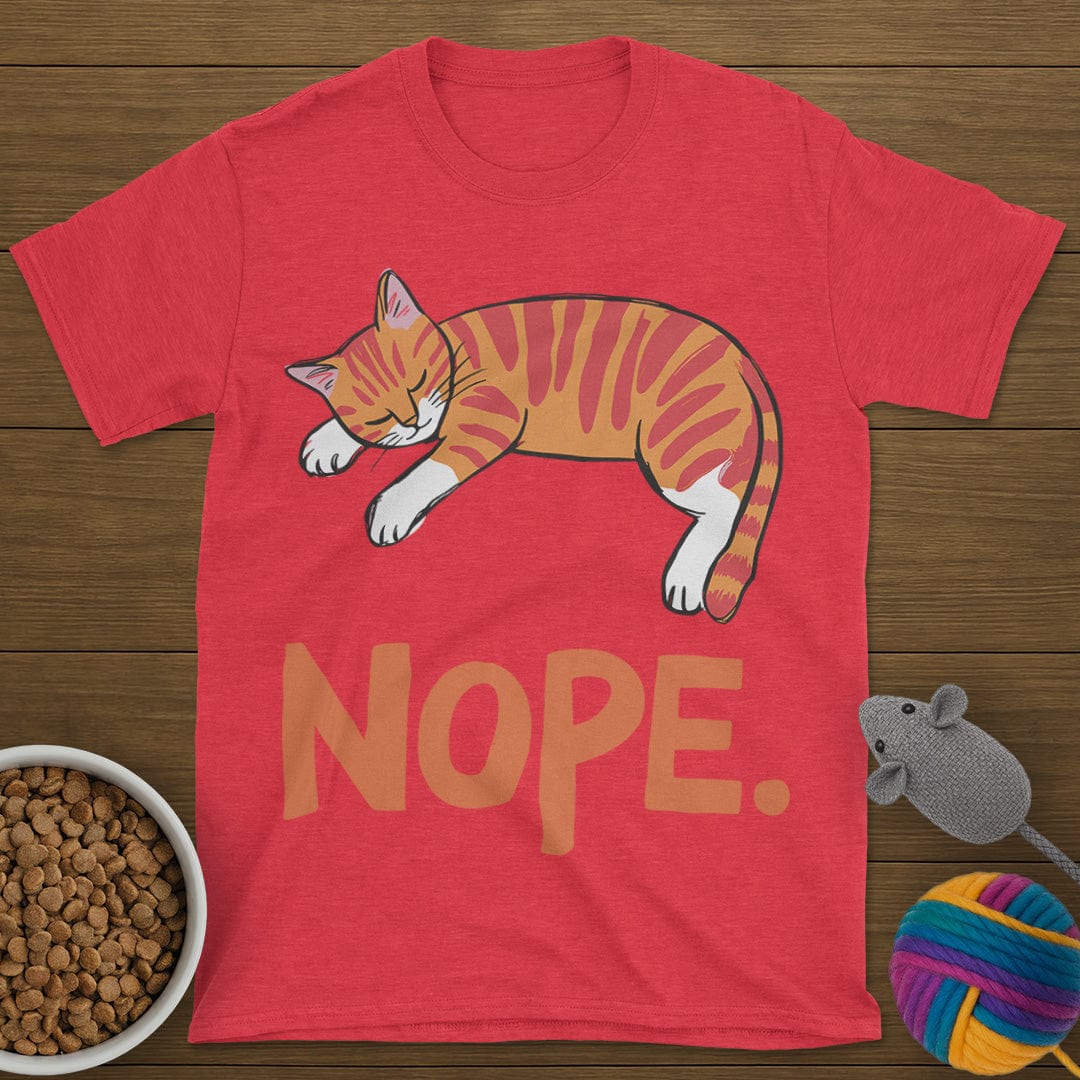 Nope Lazy Cat T-Shirt